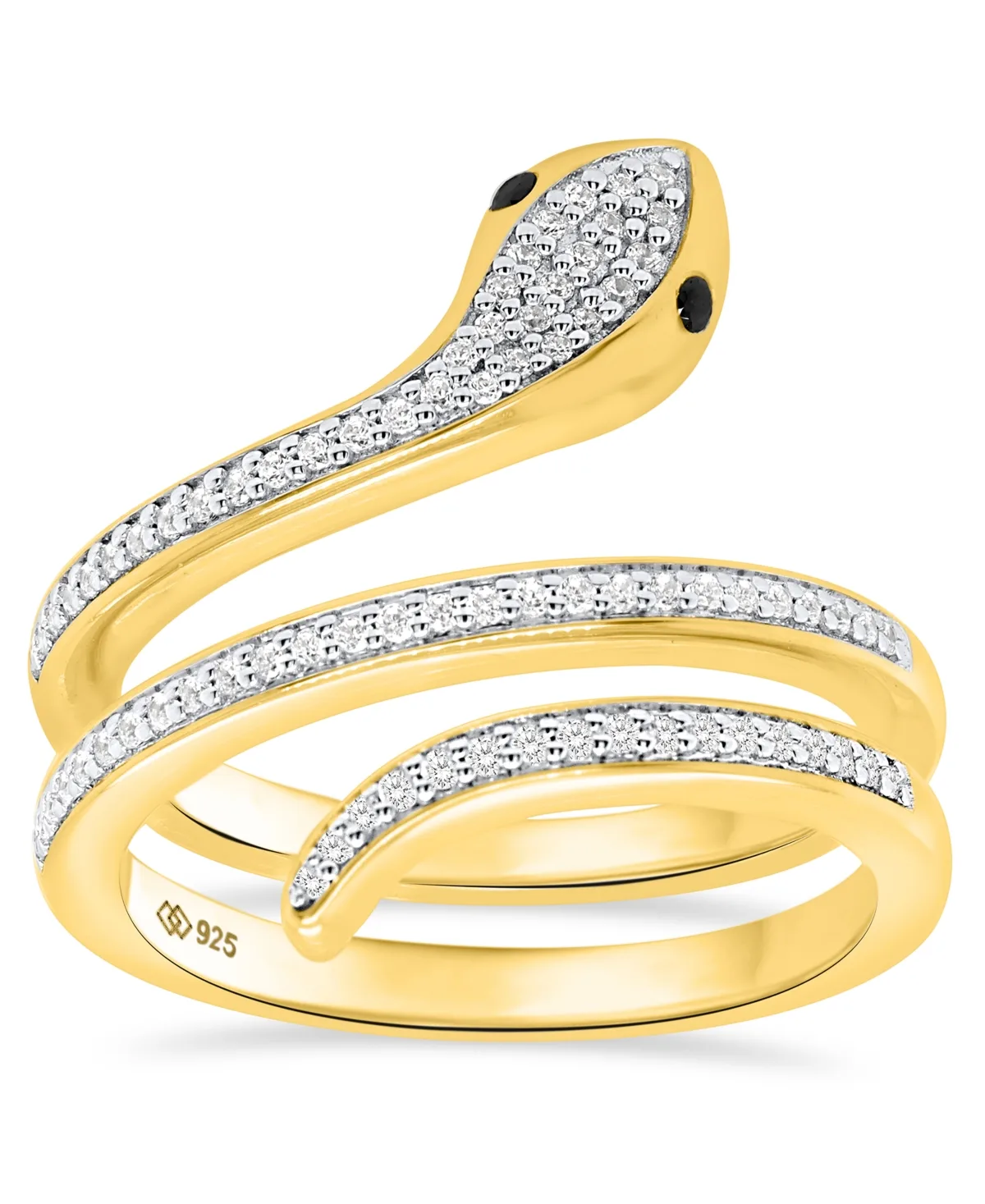 Diamond Ring (1/3 ct. t.w.) in 14K Gold Plated with Sterling Silver by Macy's