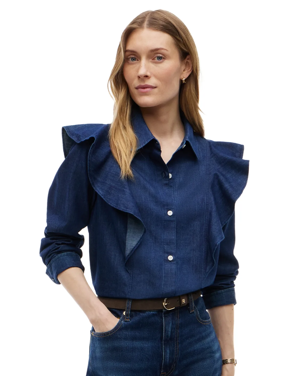 Volant Long-Sleeve Button-Up Shirt by Tommy Hilfiger