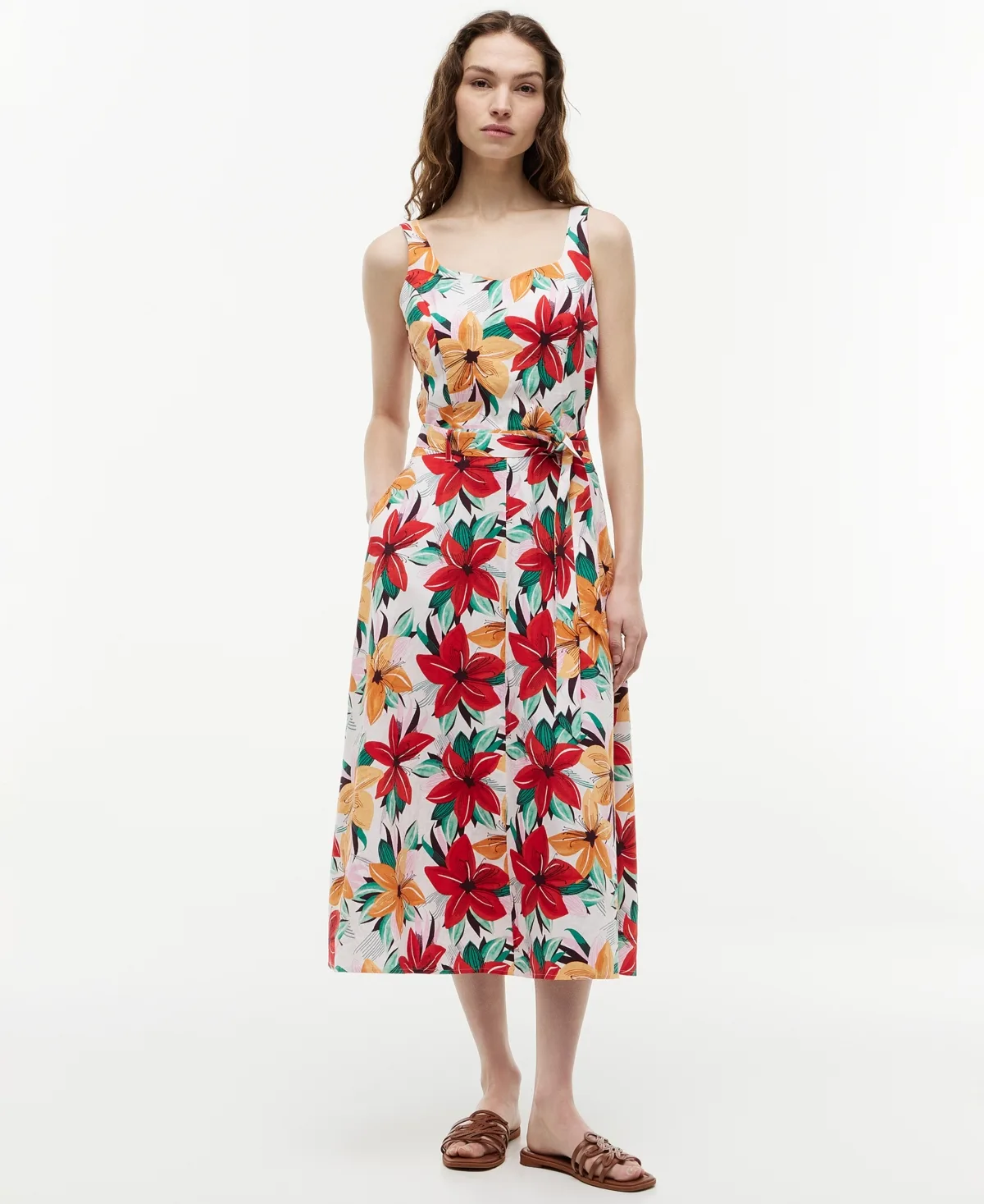 Printed Belted Midi Dress by Tommy Hilfiger
