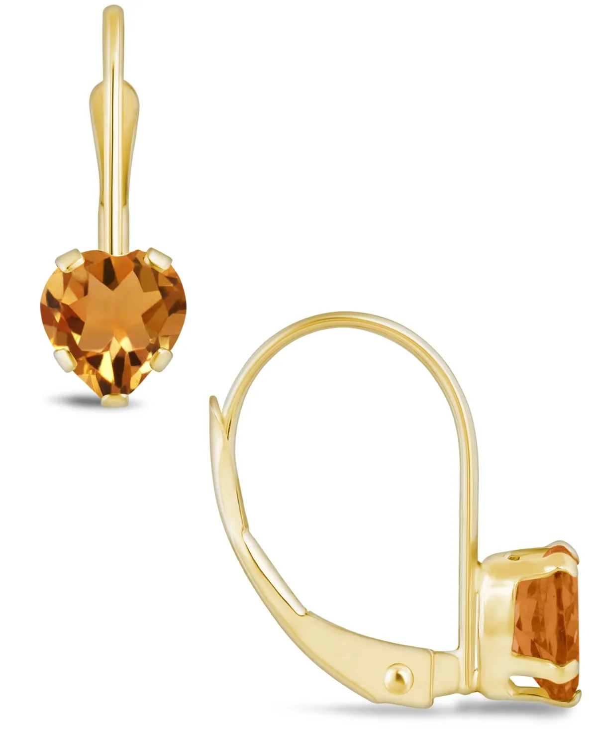 Gemstone Leverback Earrings in 10K Yellow Gold by Macy's