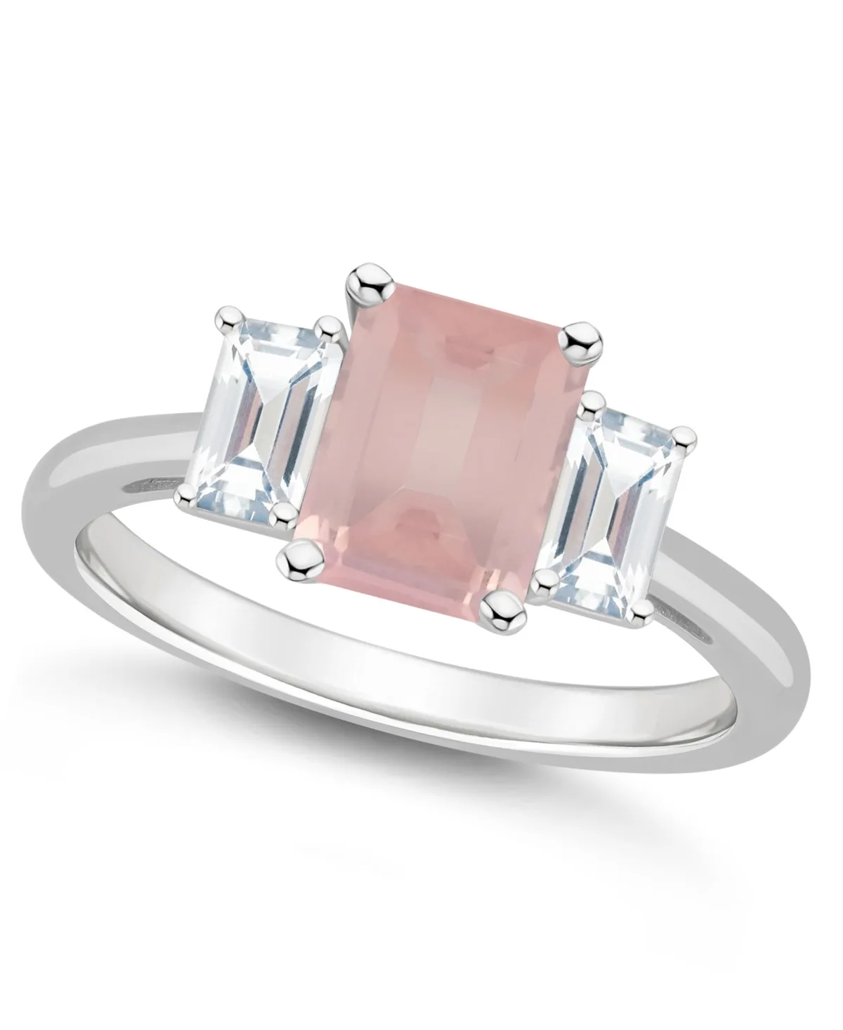 (1-3/5 Ct.t.w.) and White Topaz (3/4 Ct.t.w.) 3-Stone Ring in Sterling Silver by Macy's