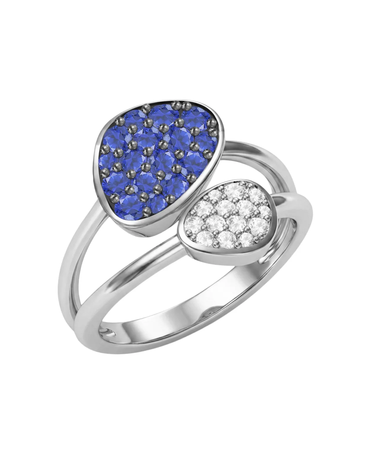 Lab Grown Ruby (3/4 ct. t.w.) & Lab Grown White Sapphire (1/4 ct. t.w.) Ring in 14k Gold Over Sterling Silver by Macy's