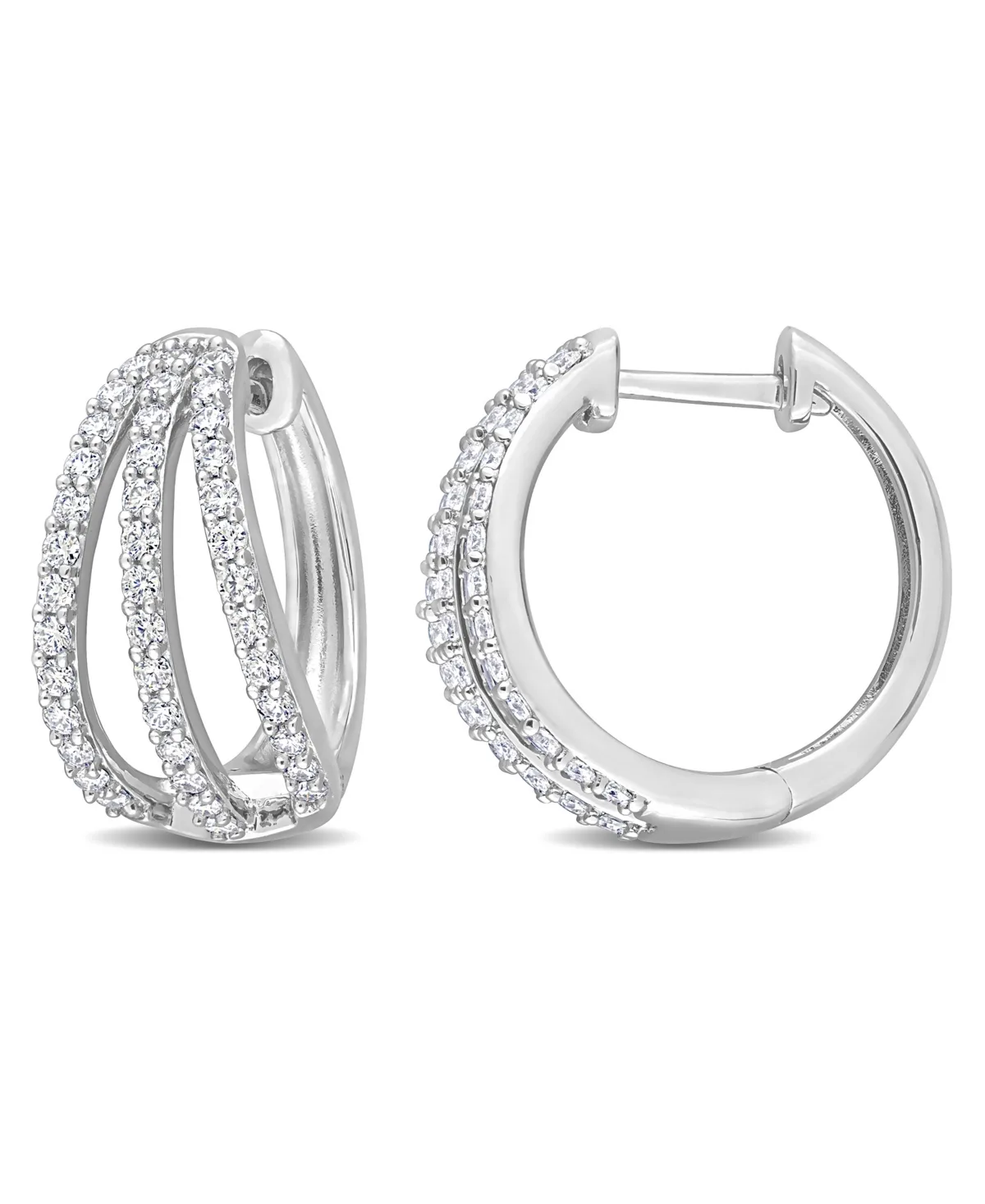 Hoop Earrings 4/5 ct. t.w in Sterling Silver by Macy's