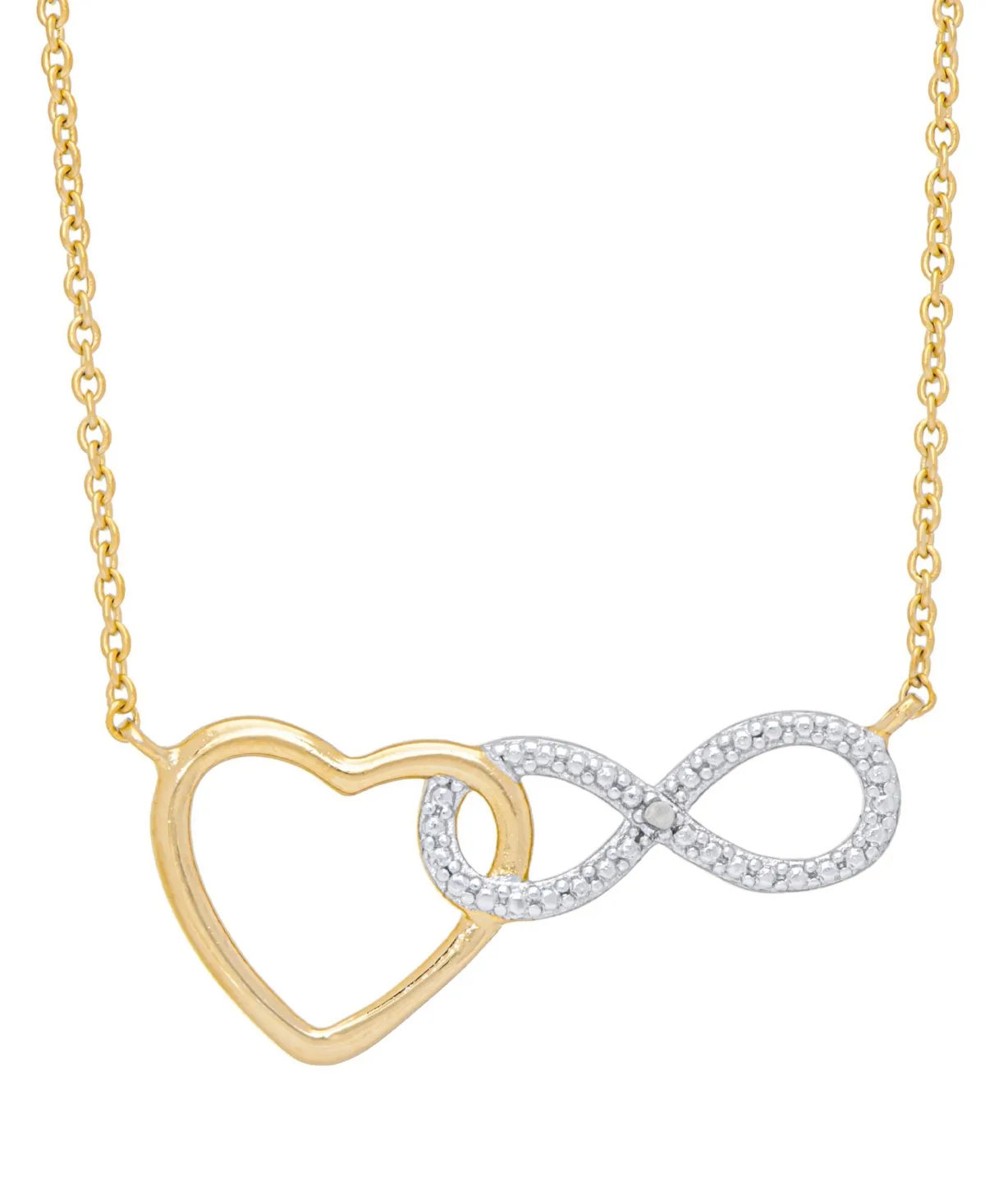 Diamond Accent Heart and Infinity Necklace by Macy's
