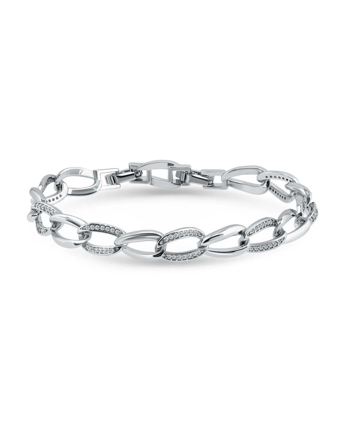 3/8 ct. t.w Cubic Zirconia Pave Open Link Bracelet, Created for Macy's