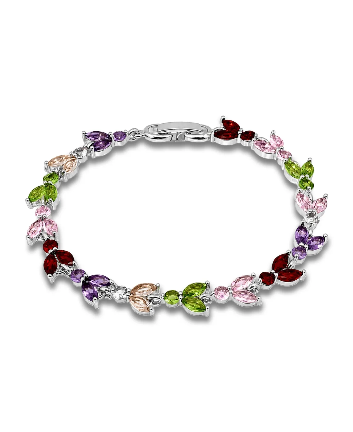 Marquise Cubic Zirconia Alternating in Red, Pink, Green, Champagne, and Purple Stones Bracelet by Macy's