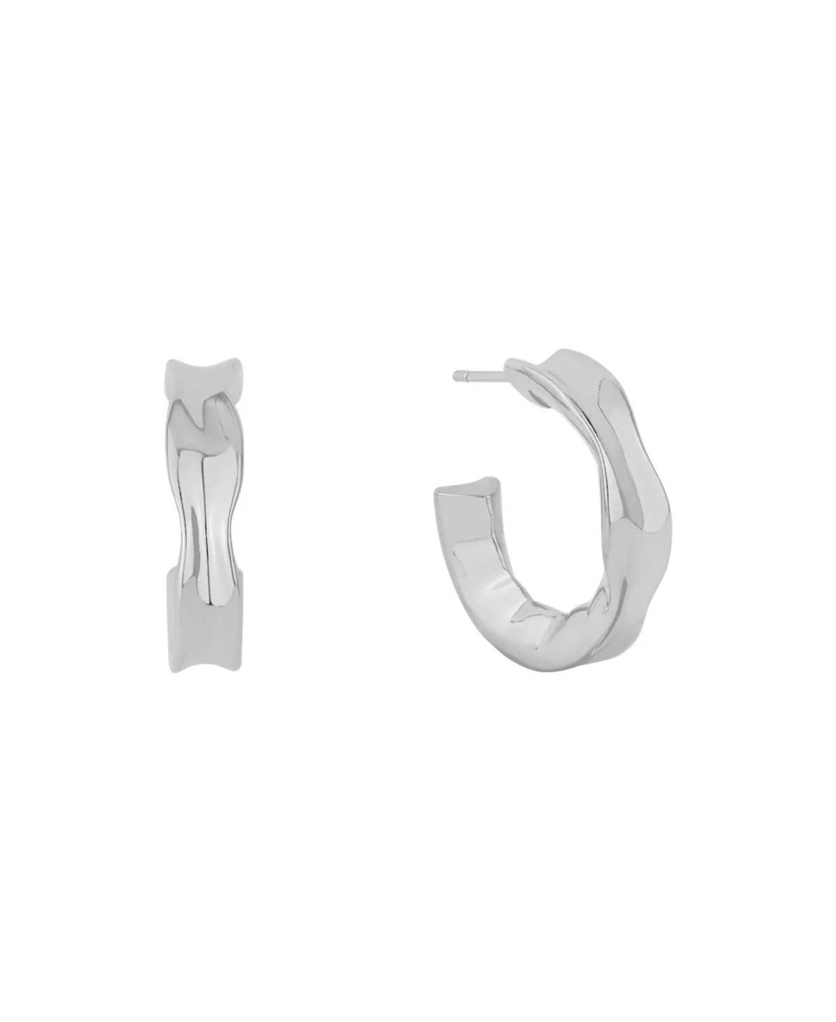 Edge Gleaming C-Hoop Earrings by And Now This