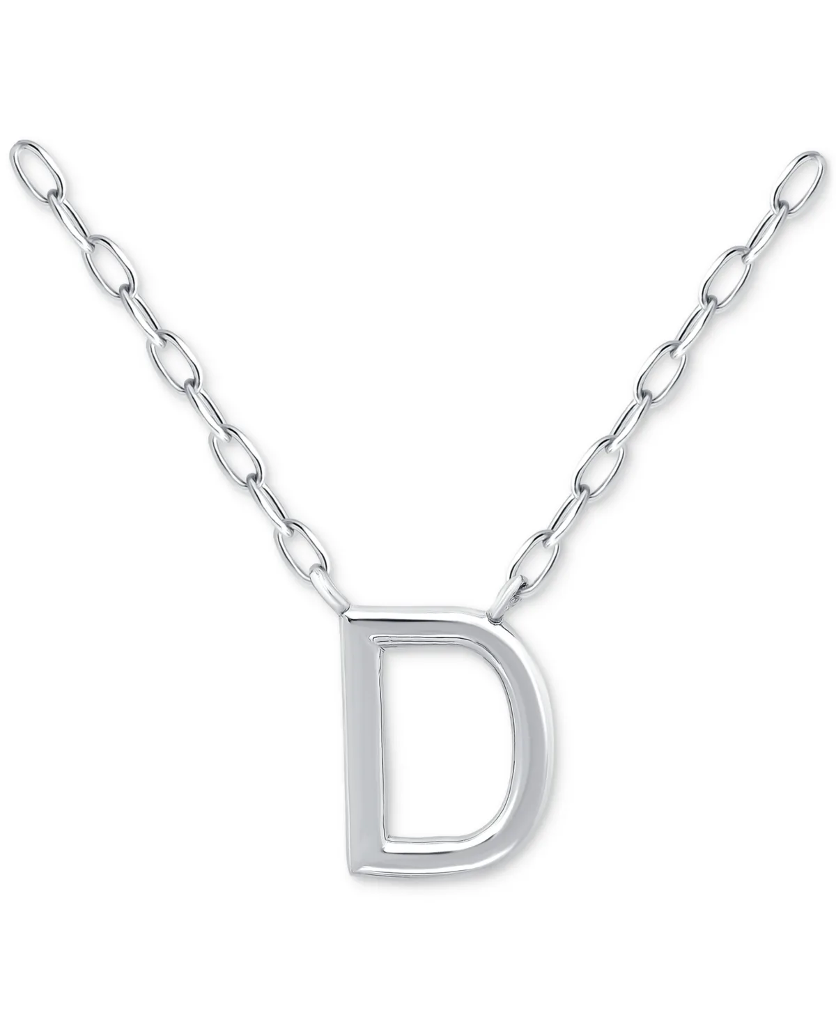 Initial D Pendant Necklace in Sterling Silver, 16" + 2" Extender, Created for Macy's by Giani Bernini