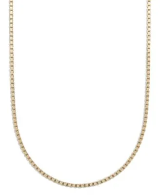 18k Gold Over Sterling Silver Necklaces 18 30 Box Chain
