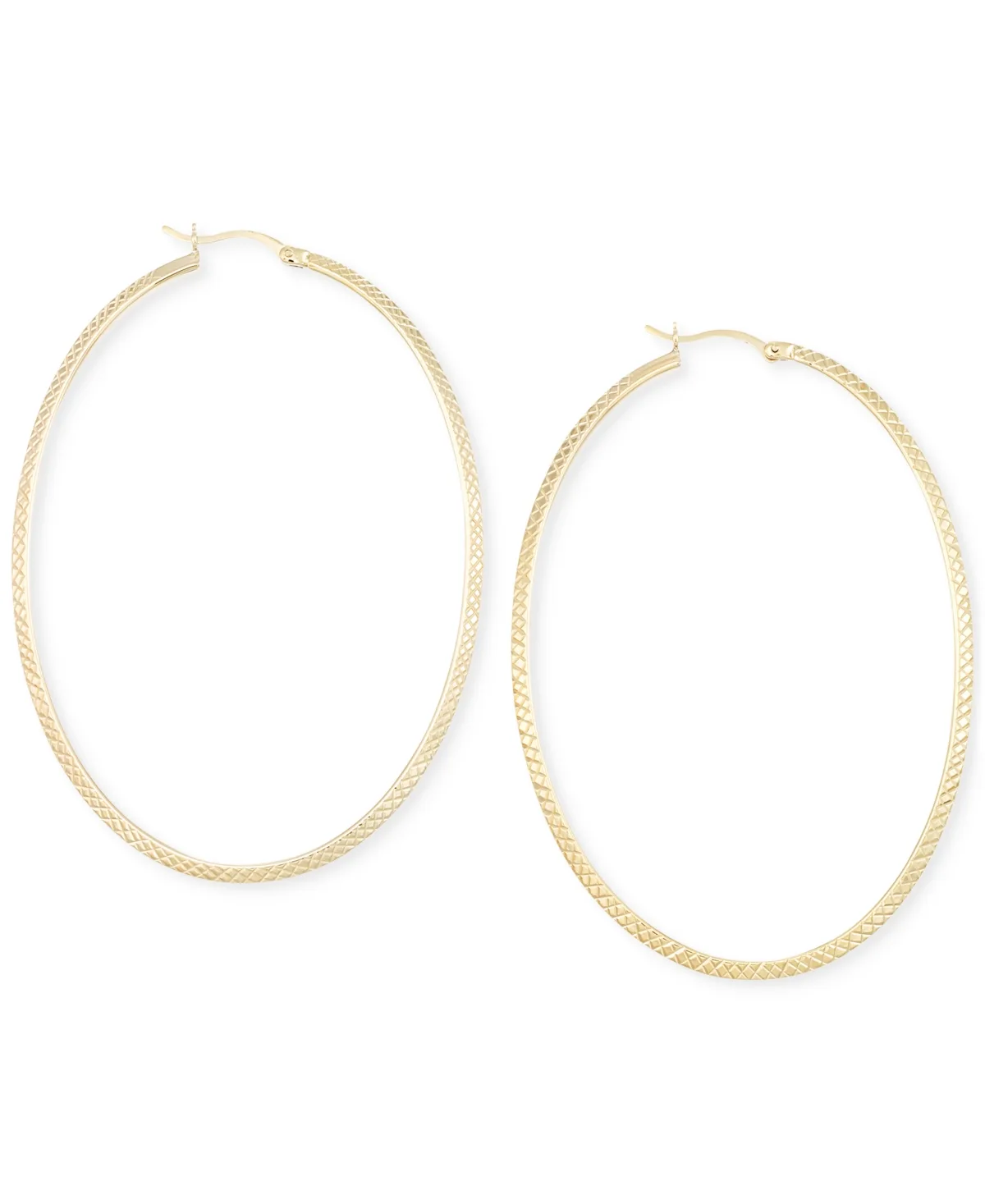 Large Oval Hoop Earrings in 14k Gold Vermeil (also in Sterling Silver)