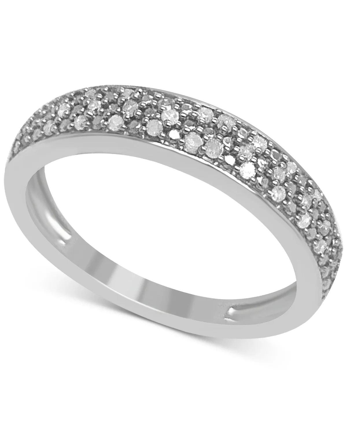 Diamond Pave Band (1/6 ct. t.w.) in Sterling Silver
