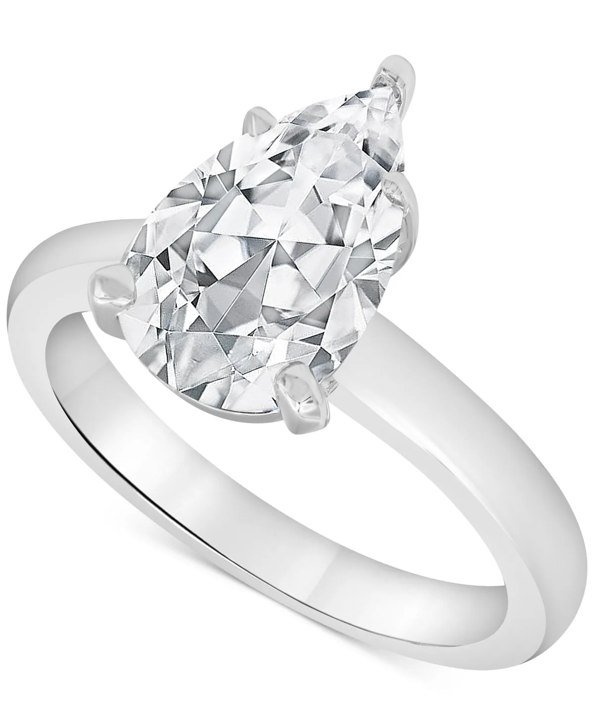 Badgley Mischka Certified Lab Grown Diamond Pear Solitaire Engagement Ring (5 ct. t.w.) in 14k Gold by Macy's
