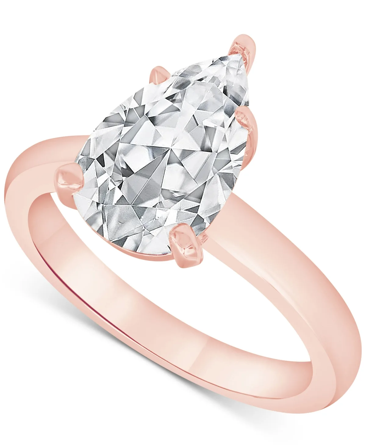 Badgley Mischka Certified Lab Grown Diamond Pear Solitaire Engagement Ring (5 ct. t.w.) in 14k Gold