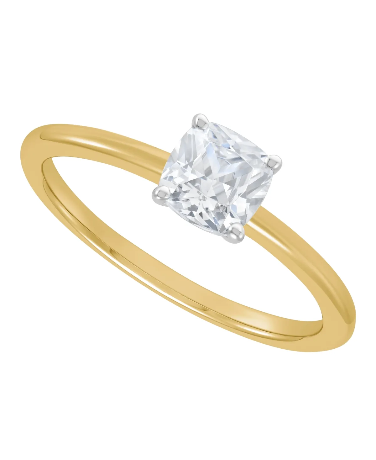 Igi Certified Lab Grown Diamond Solitaire Engagement Ring (1 ct. t.w.) in 14k White Gold or 14k Two Tone Gold by Macy's