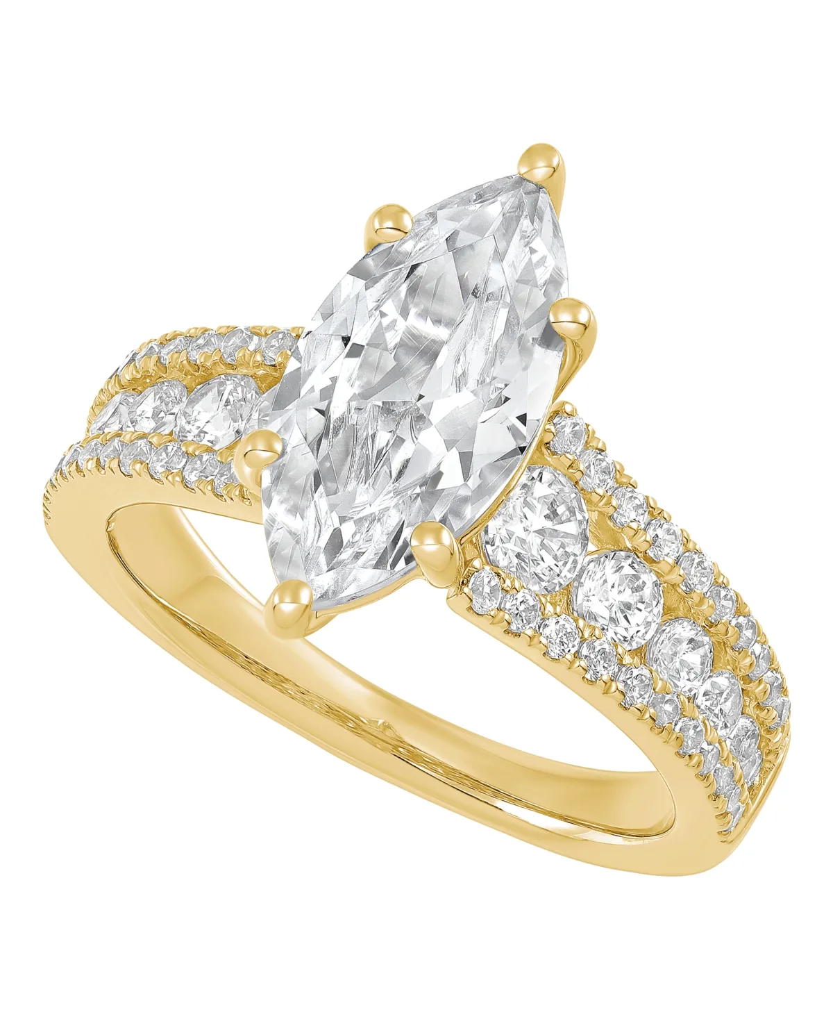 Igi Certified Lab Grown Diamond Ring (3-1/2 ct. t.w.) in 14k White or Yellow Gold