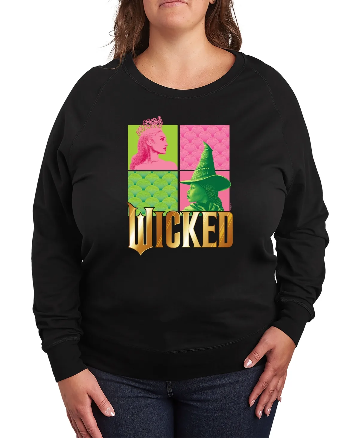 Wicked Elphaba Glinda Graphic Pullover T-Shirt by Hybrid Apparel