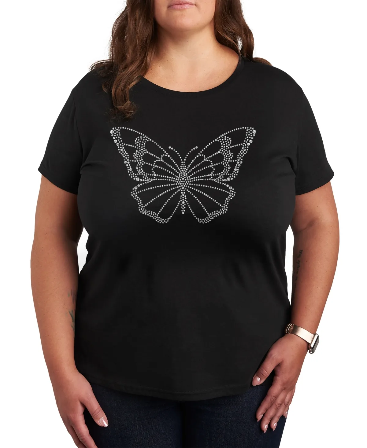 Butterfly Sparkle Graphic T-Shirt by Hybrid Apparel