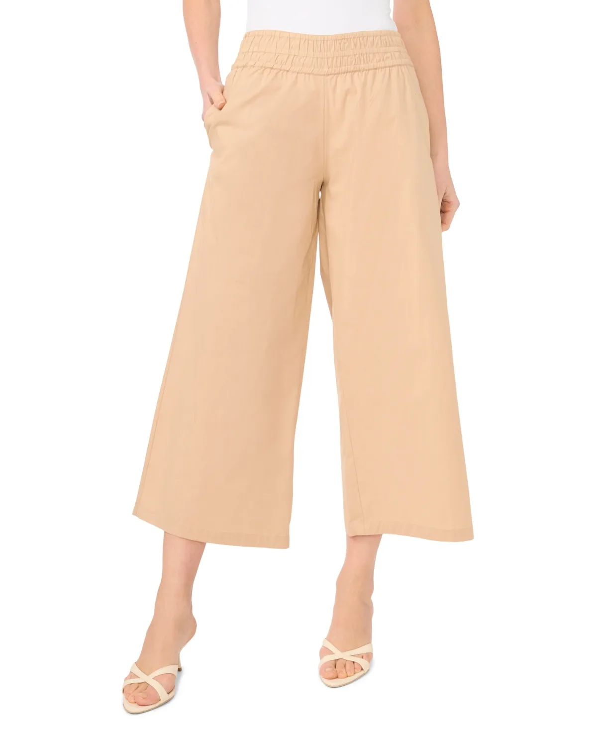 Smock Waist Pull-On Pants by Cece