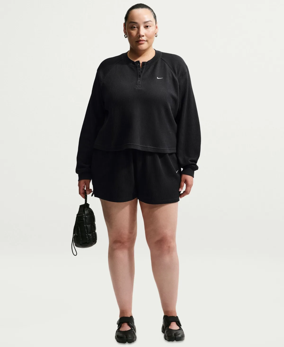 Sportswear Chill Waffle Oversized Henley Long-Sleeve Top by Nike