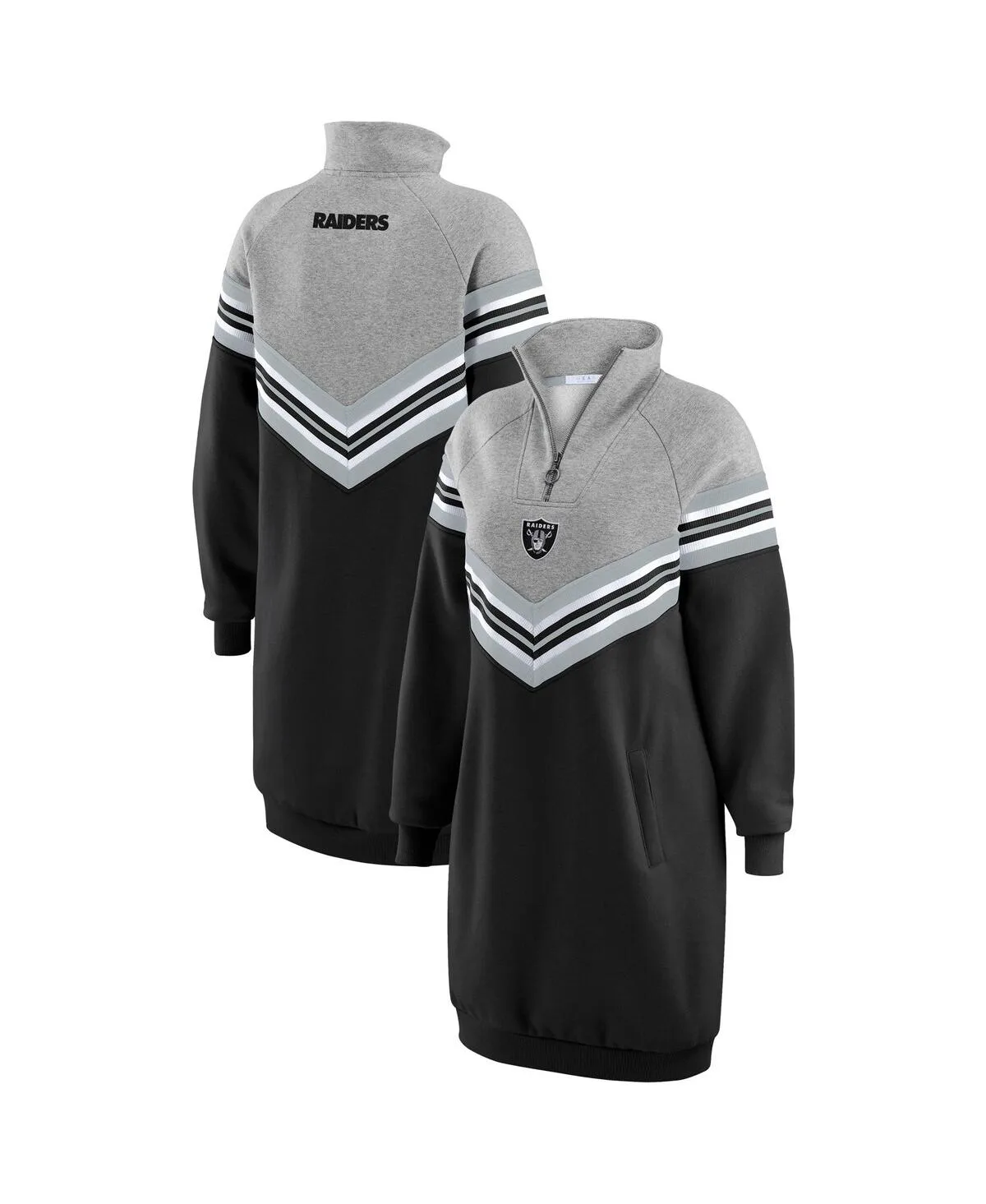Las Vegas Raiders Chevron Stripe Dress by Wear By Erin Andrews