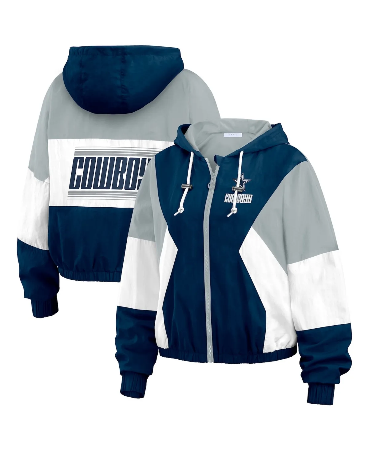 Dallas Cowboys Color Block Full-Zip Windbreaker Jacket by Wear By Erin Andrews