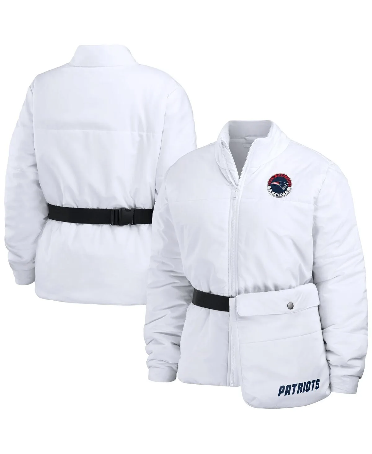 New England Patriots Packaway Full-Zip Puffer Jacket by Wear By Erin Andrews