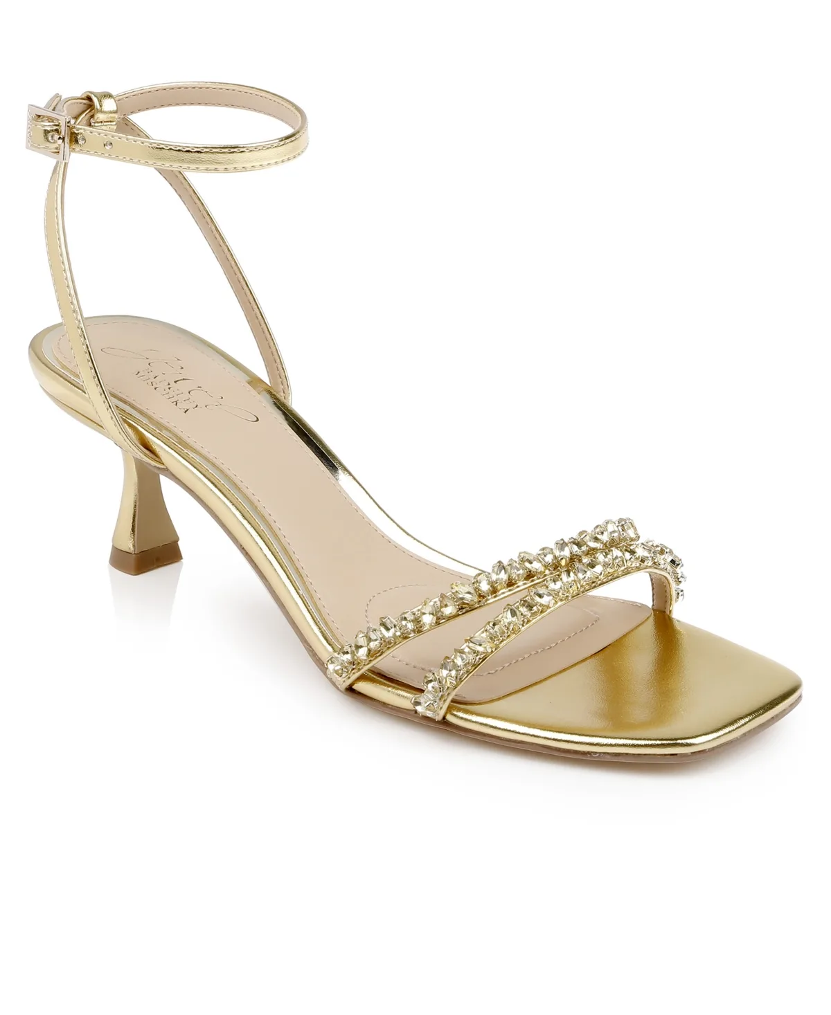 Nayla Kitten Heel Dress Sandals by Jewel Badgley Mischka