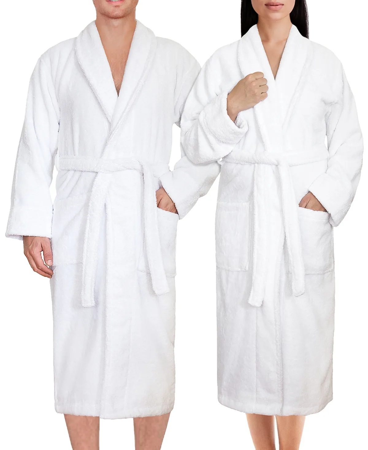 Lightweight Plush Shawl Collar Bathrobes