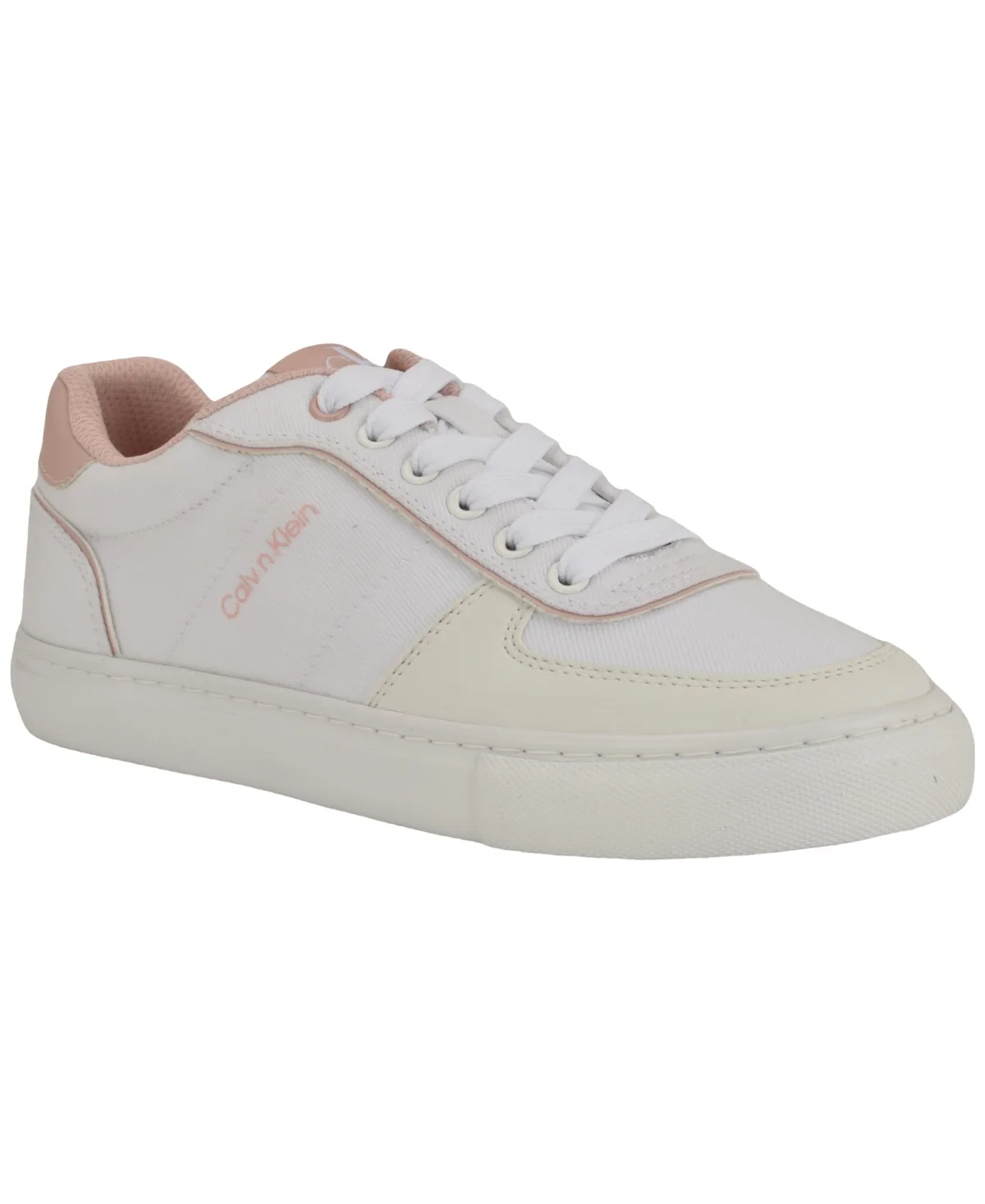 Caspian Denim Round Toe Lace-Up Sneakers by Calvin Klein
