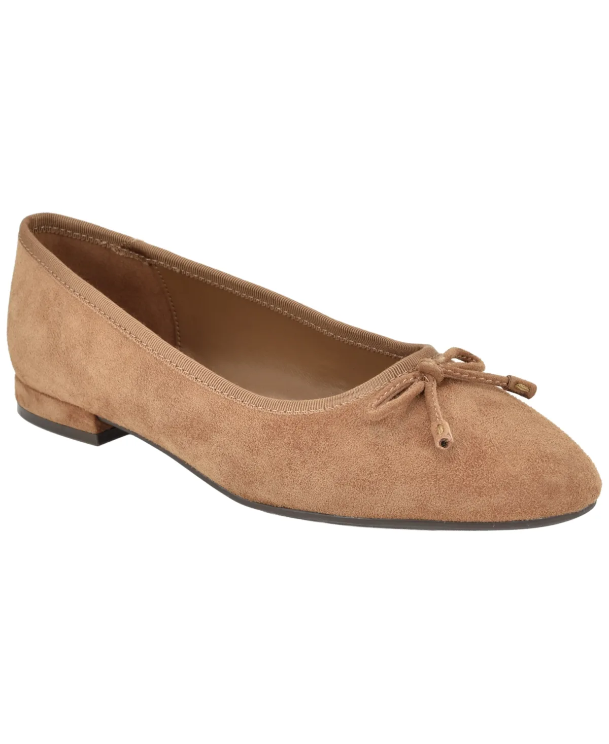 Cyrie Suede Low Block Heel Ballet Flats