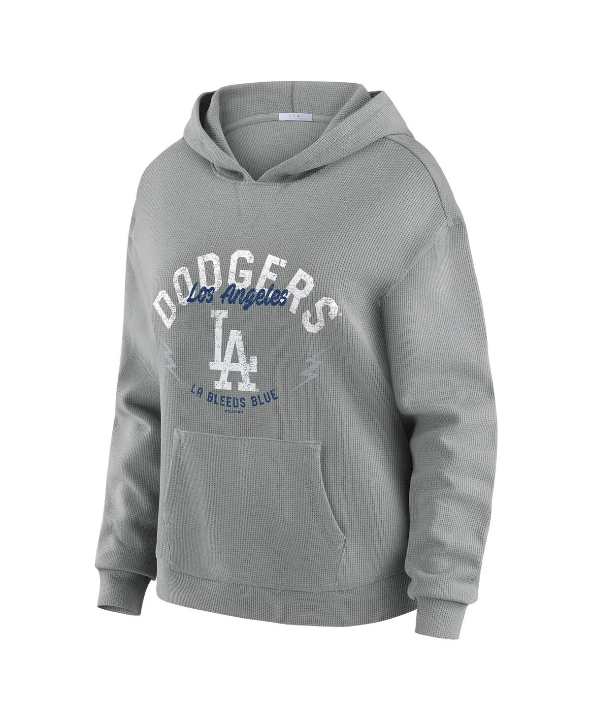 2-Piece Los Angeles Dodgers Waffle-Knit Long-Sleeve Hoodie and Lounge Pant Set by Wear By Erin Andrews