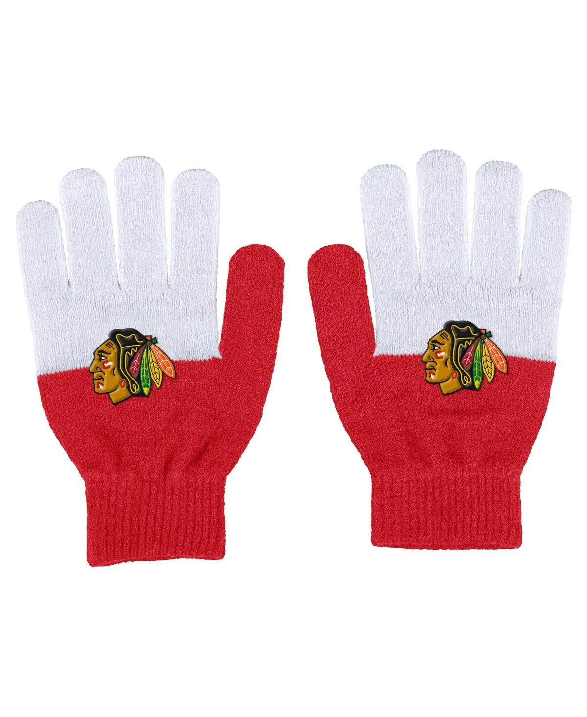 Chicago Blackhawks Color-Block Gloves by Wear By Erin Andrews