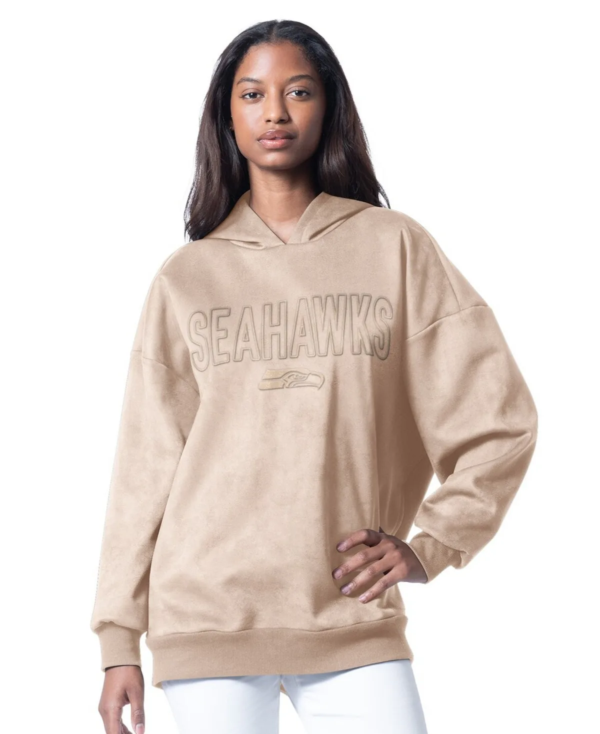 Seattle Seahawks Best Hitter Oversized Tunic Pullover Hoodie by G-iii 4her By Carl Banks