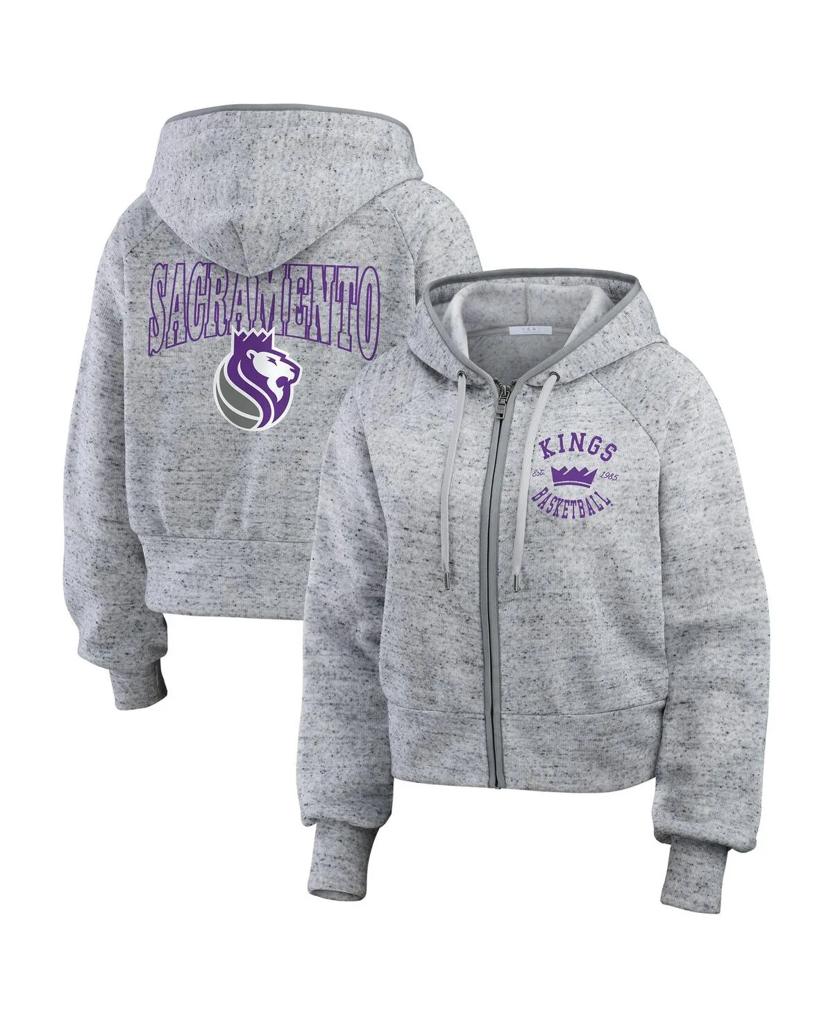 Sacramento Kings Speckled Radiator Full-Zip Hoodie
