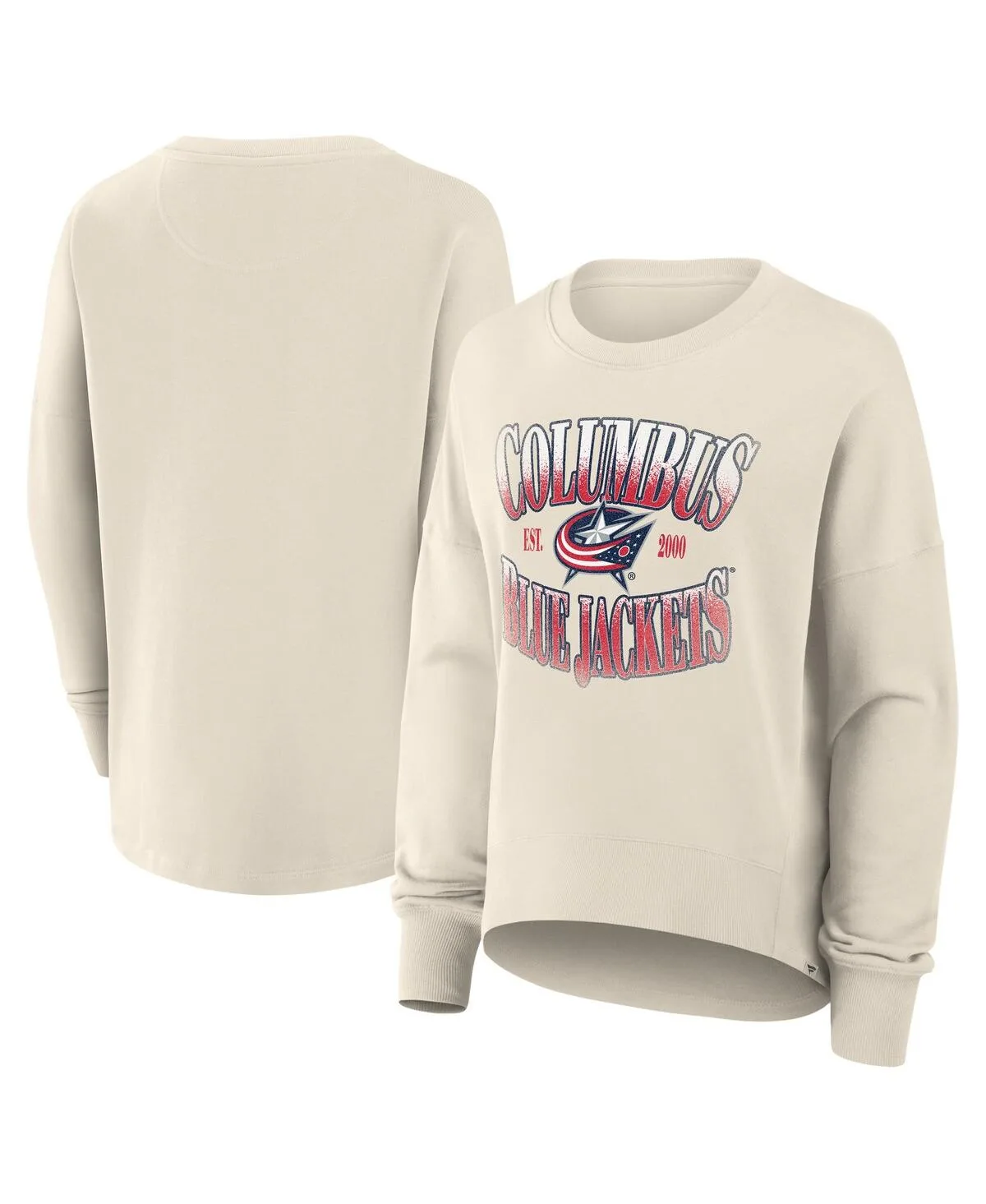 Columbus Blue Jackets Oversized Slice Pullover Sweatshirt by Fanatics