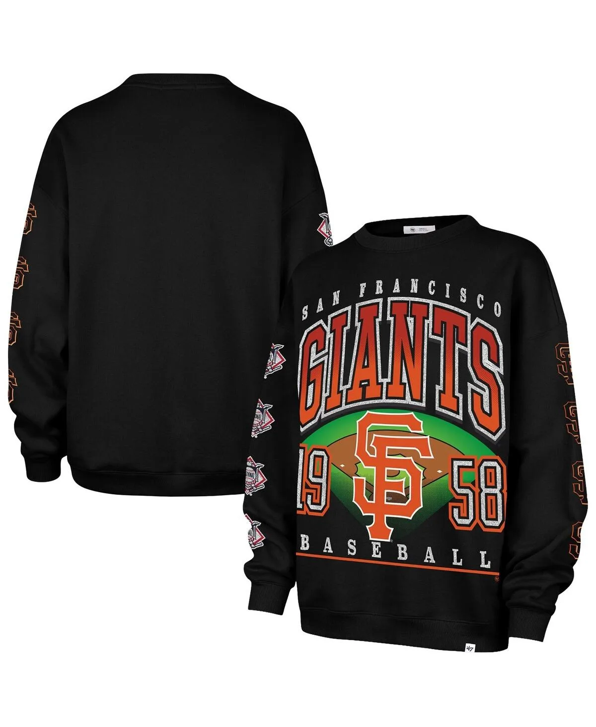 San Francisco Giants Trendy Team Go Big Oversized Sweatshirt by '47 Brand