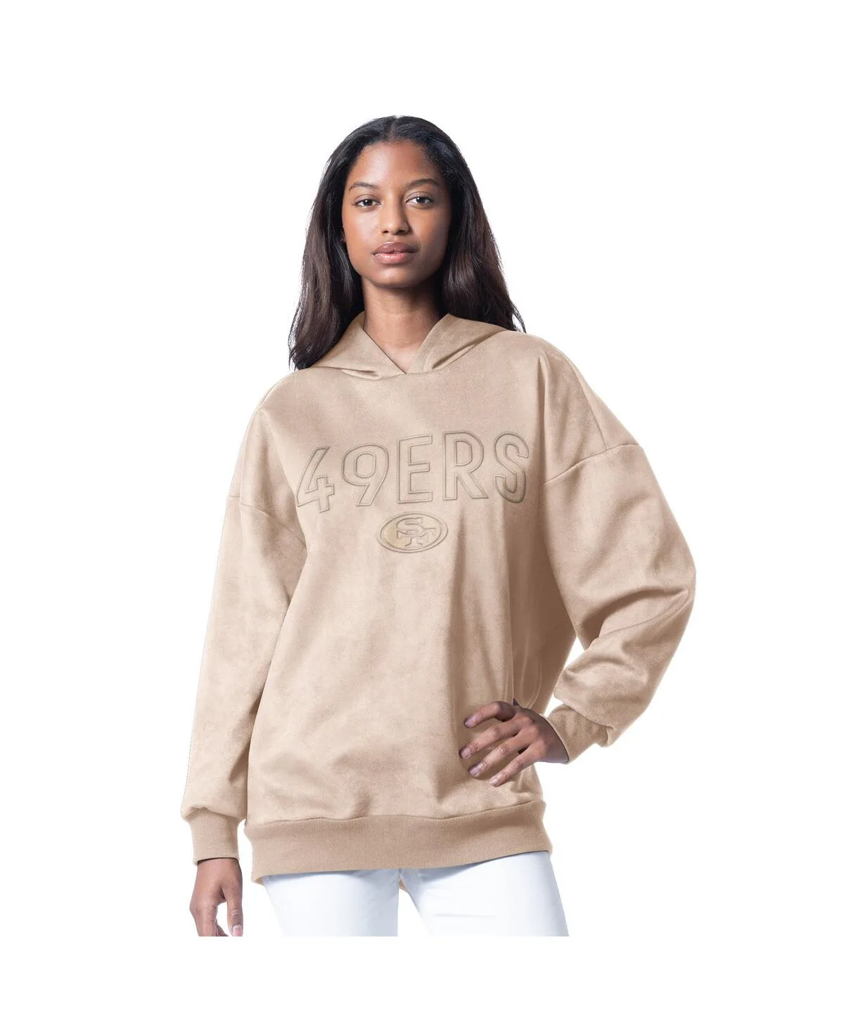 San Francisco 49ers Best Hitter Oversized Tunic Pullover Hoodie by G-iii 4her By Carl Banks