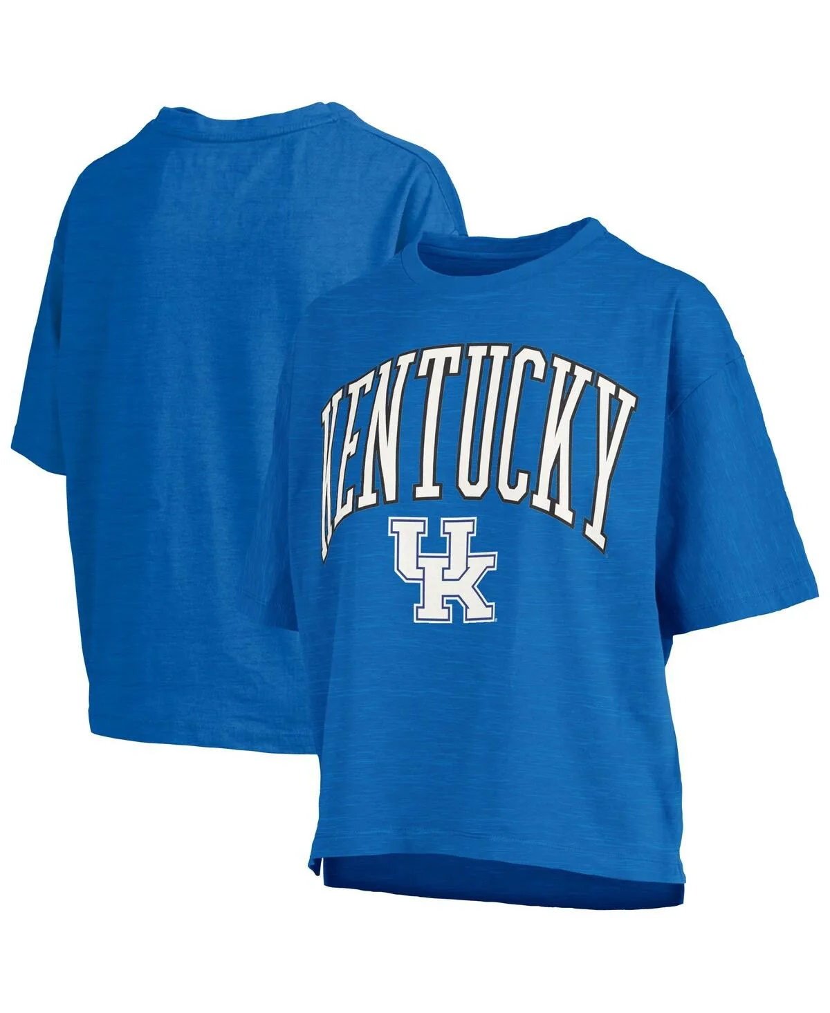 Kentucky Wildcats Nelson Arch Over Logo Waist Length Oversized Slub T-Shirt by Pressbox