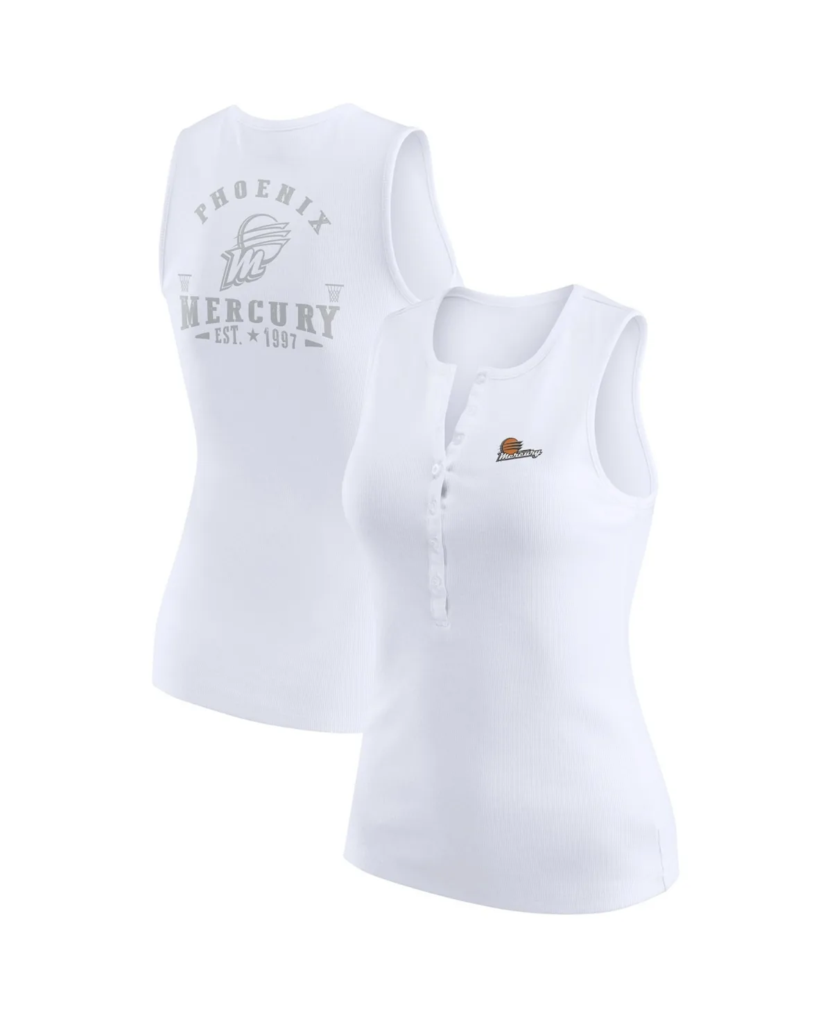 Phoenix Mercury Rib-Knit Henley Tank Top by Wear By Erin Andrews