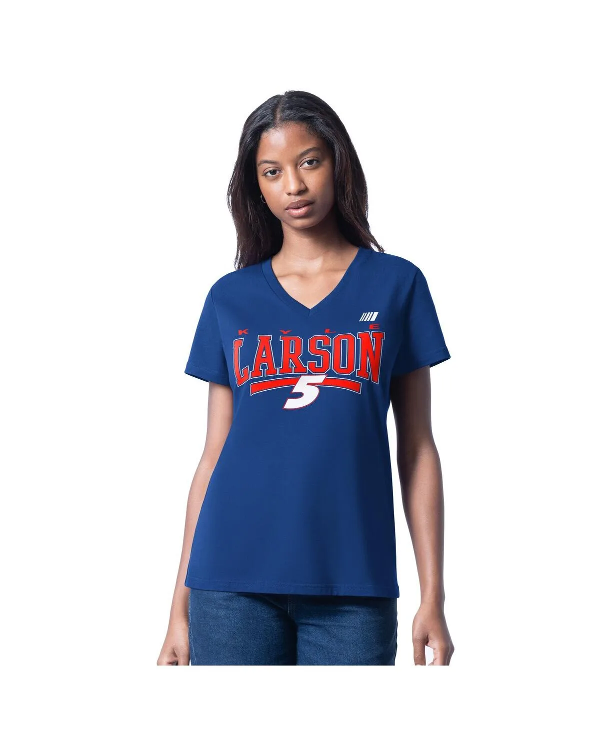 Kyle Larson Cheer Dance V-Neck T-Shirt by G-iii 4her By Carl Banks