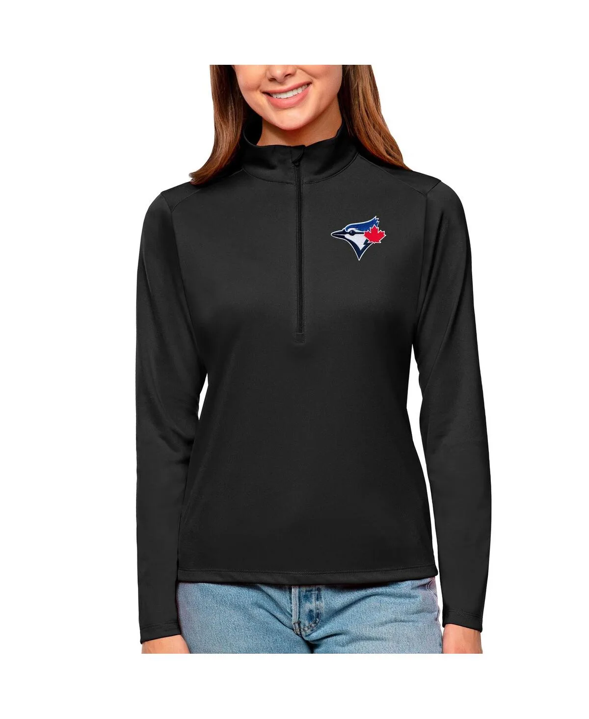 Toronto Blue Jays Tribute Quarter-Zip Pullover Top by Antigua