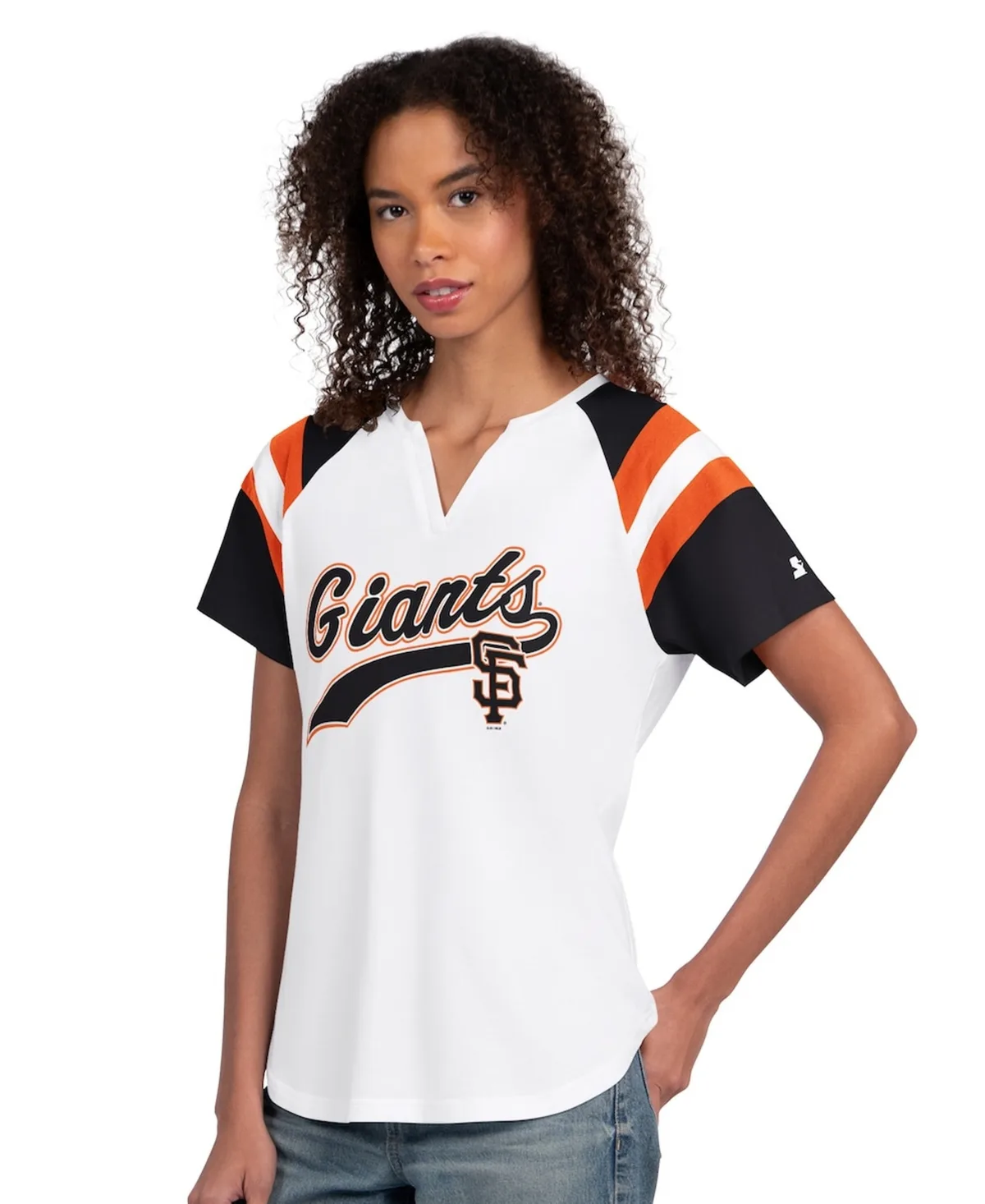 San Francisco Giants Game on Notch Neck Raglan T-Shirt by Starter