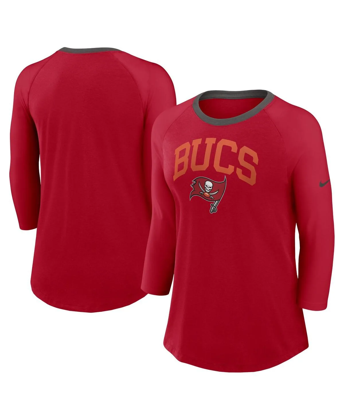 Tampa Bay Buccaneers Raglan 3/4 Sleeve T-Shirt