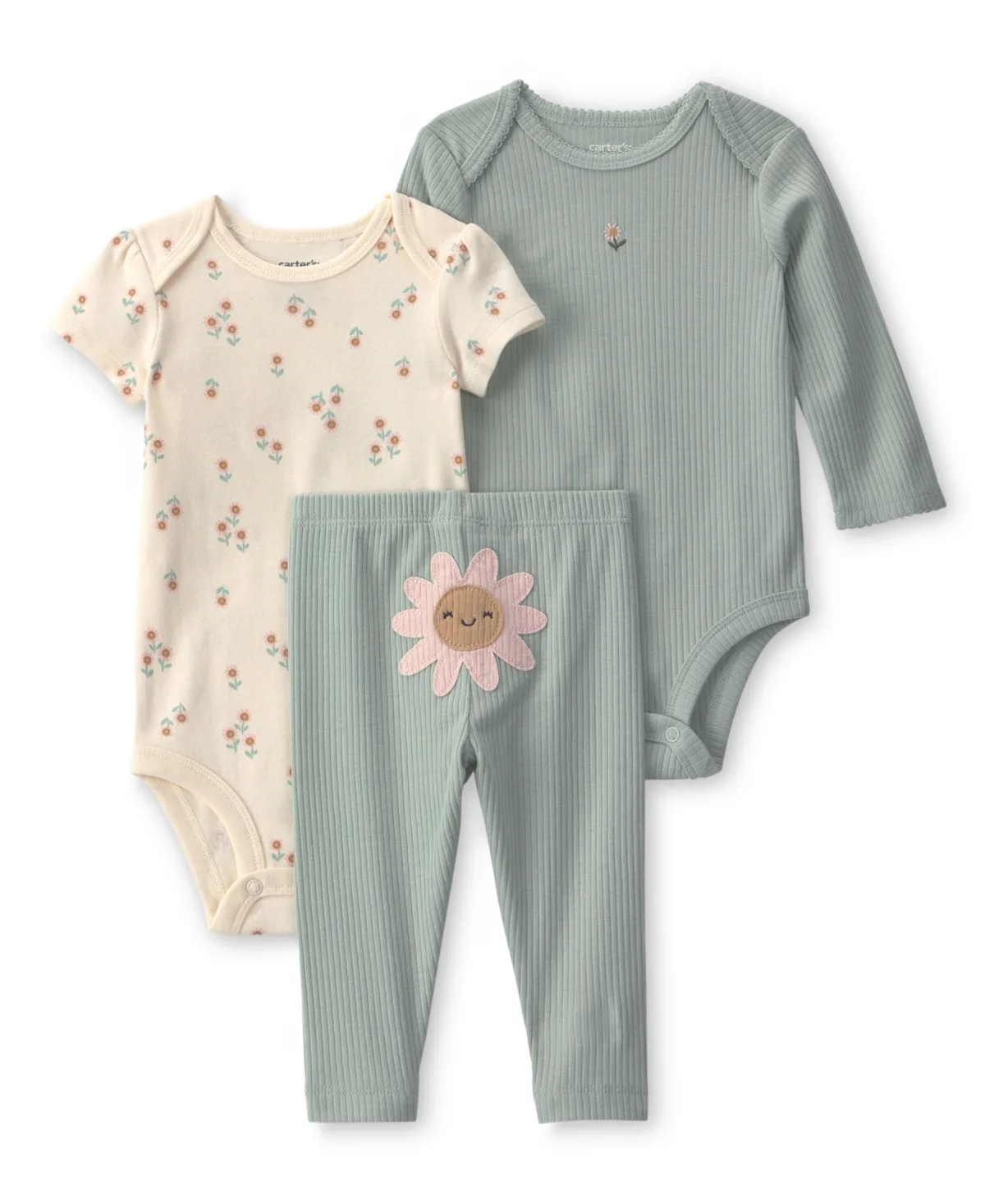 Floral Bodysuit & Pant 3-Piece Set by Carter's