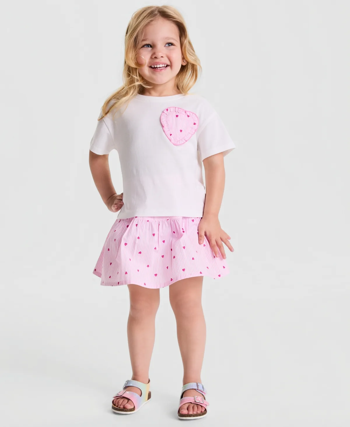 Heart Top and Bubble Skirt, 2-Piece Set by Epic Threads