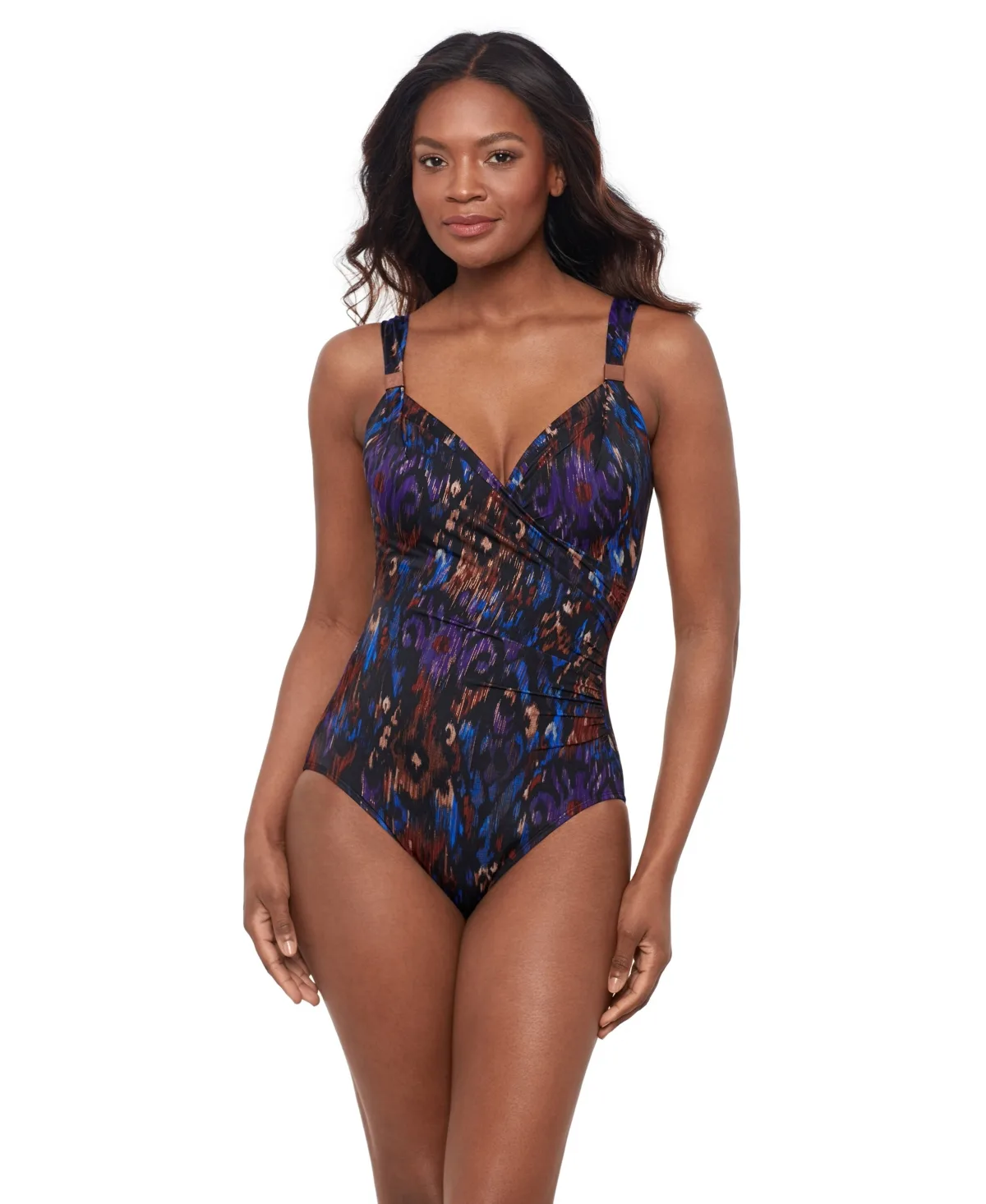 Printed Underwire One-Piece Swimsuit by Miraclesuit