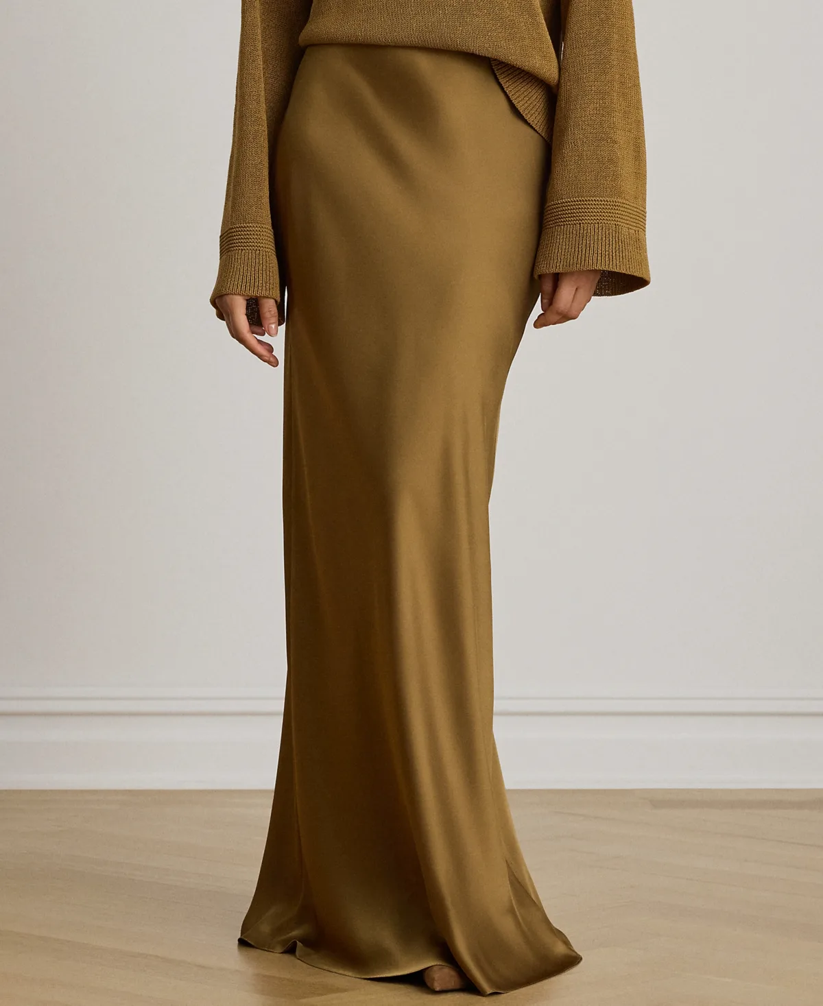 Satin A-Line Maxi Skirt by Lauren Ralph Lauren