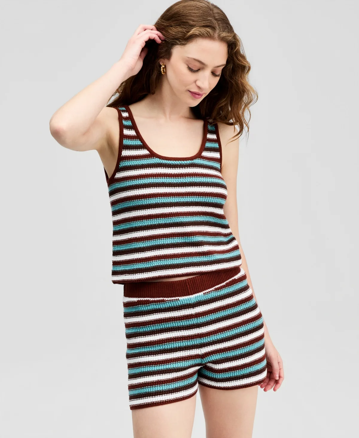 Striped Sleeveless Sweater by And Now This