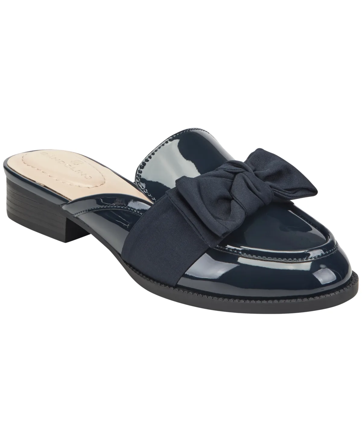 Leilani Bow Slip-On Tailored Mule Loafers