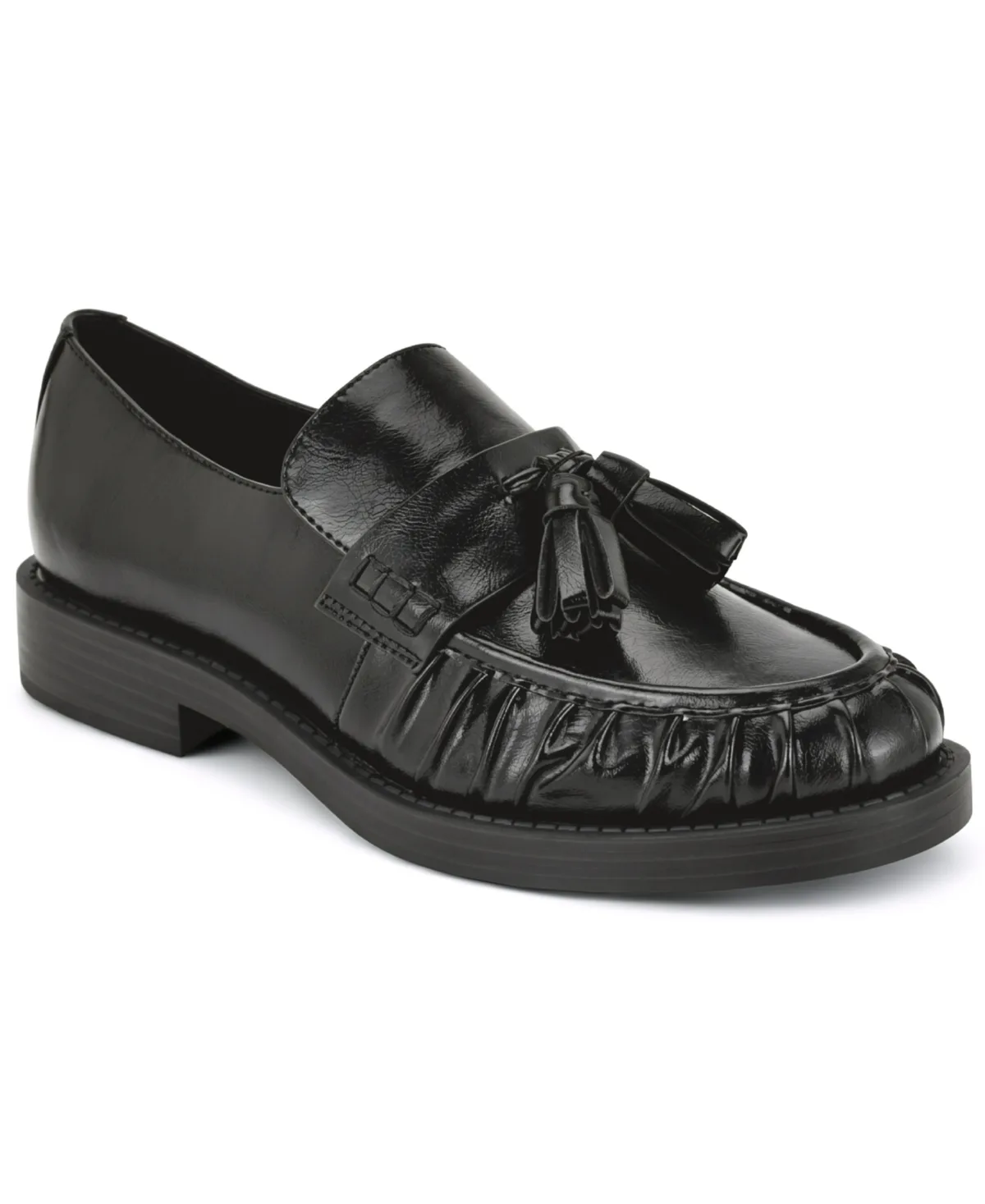 Gersen Tassels Pleated Slip-On Loafers by Nine West